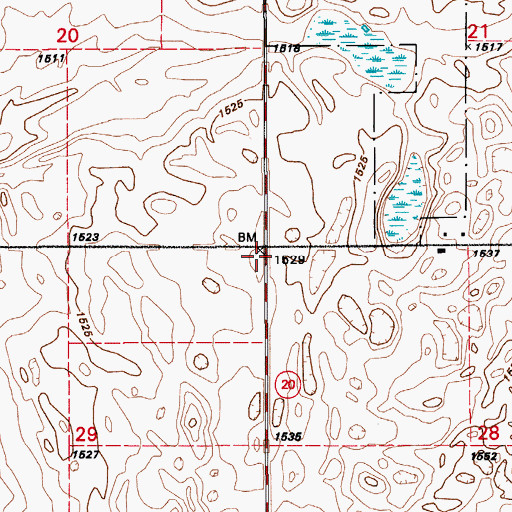 Topographic Map of School Number 4, ND