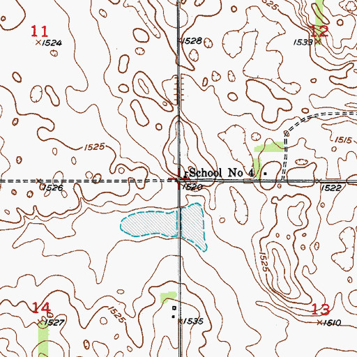 Topographic Map of School Number 4, ND