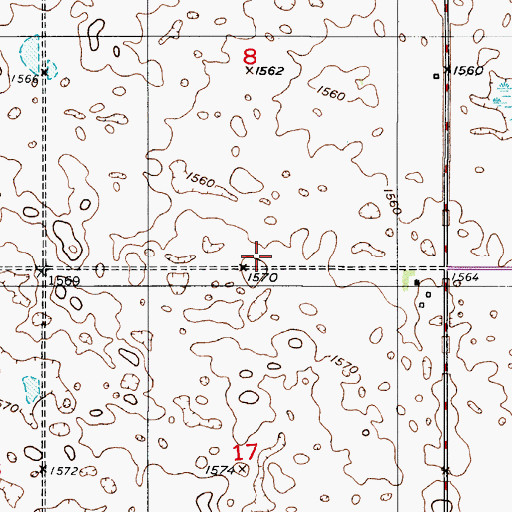 Topographic Map of School Number 4, ND