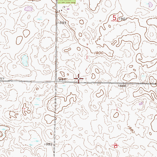 Topographic Map of School Number 4, ND