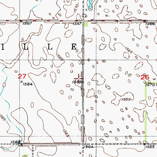 Topographic Map of School Number 4, ND