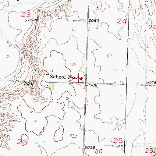 Topographic Map of School Number 4, ND
