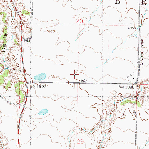 Topographic Map of School Number 4, ND