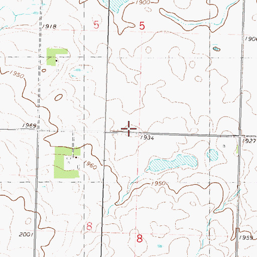 Topographic Map of School Number 4, ND