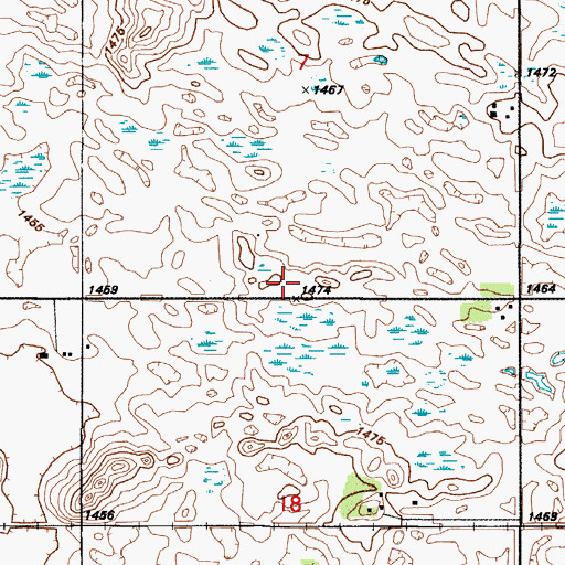 Topographic Map of School Number 4, ND