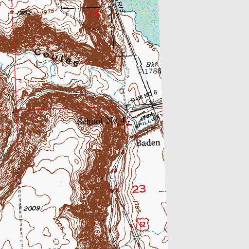 Topographic Map of School Number 4, ND