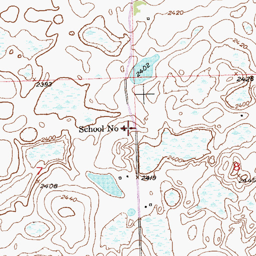 Topographic Map of School Number 4, ND