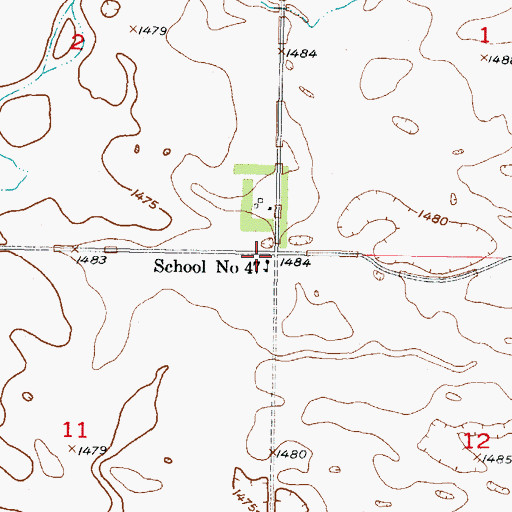 Topographic Map of School Number 47, ND
