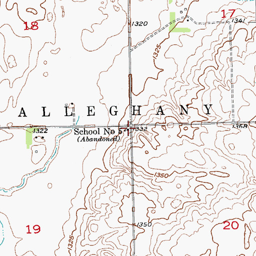Topographic Map of School Number 5, ND