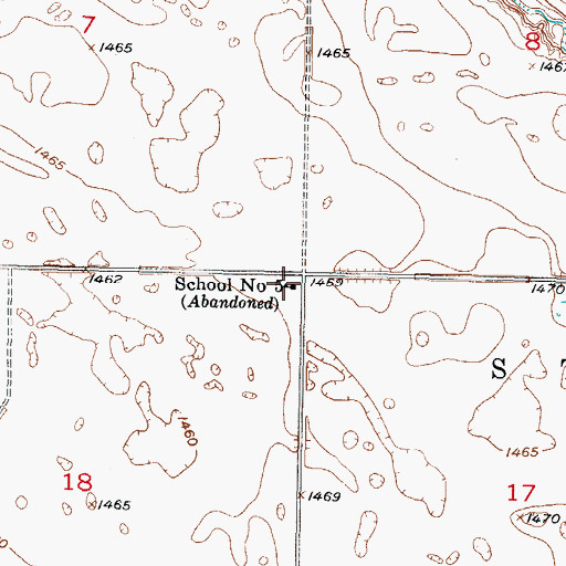 Topographic Map of School Number 5, ND