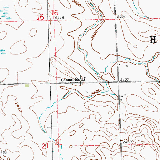 Topographic Map of School Number 5, ND