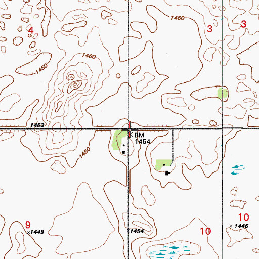 Topographic Map of School Number 5, ND