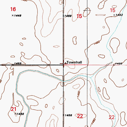 Topographic Map of School Number 8, ND
