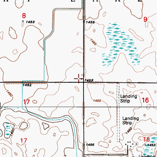 Topographic Map of School Number 9, ND