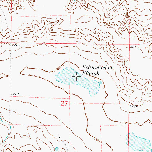 Topographic Map of Schumacher Slough, ND