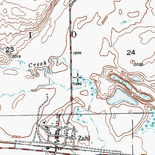 Topographic Map of Scorio Creek, ND