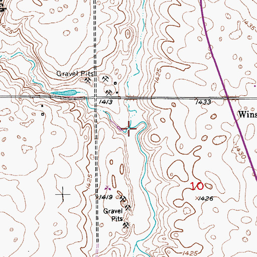 Topographic Map of Sewer Branch, SD