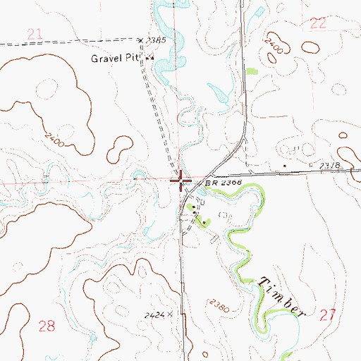 Topographic Map of Sheep Creek, ND