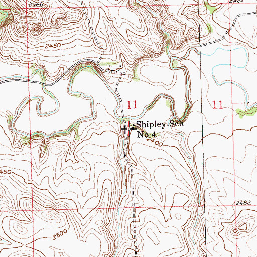 Topographic Map of Shipley School Number 4, ND