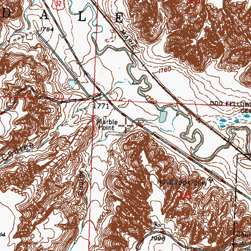 Topographic Map of Shipton Coulee, ND