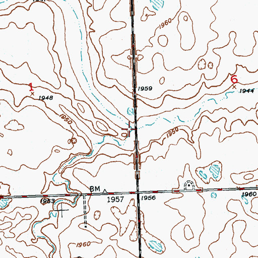Topographic Map of Shockley Slough, ND