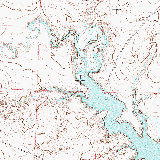 Topographic Map of Sixmile Creek, ND