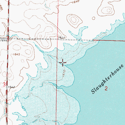 Topographic Map of Slaughterhouse Creek, ND