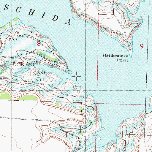 Topographic Map of Sled Creek, ND