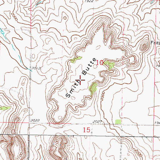 Topographic Map of Smith Butte, ND