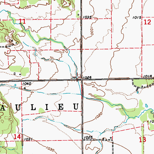 Topographic Map of Smith Coulee, ND