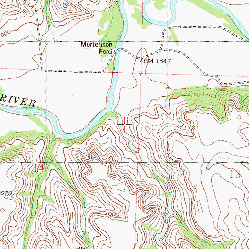 Topographic Map of Snake Creek, ND