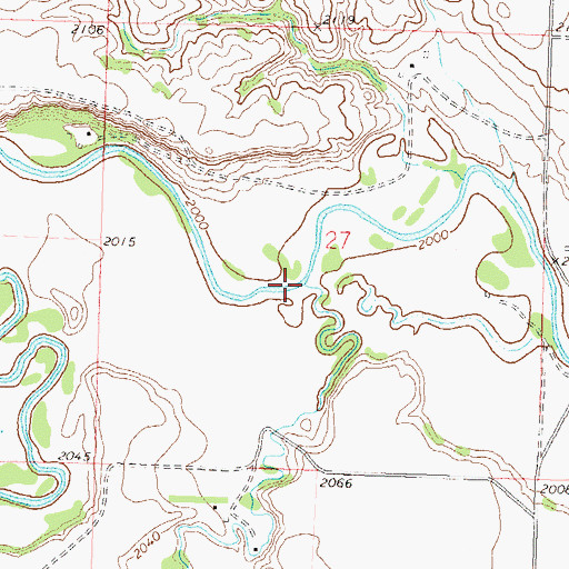 Topographic Map of Snake Creek, ND