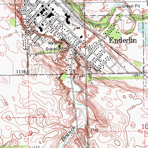 Topographic Map of South Branch Maple River, ND