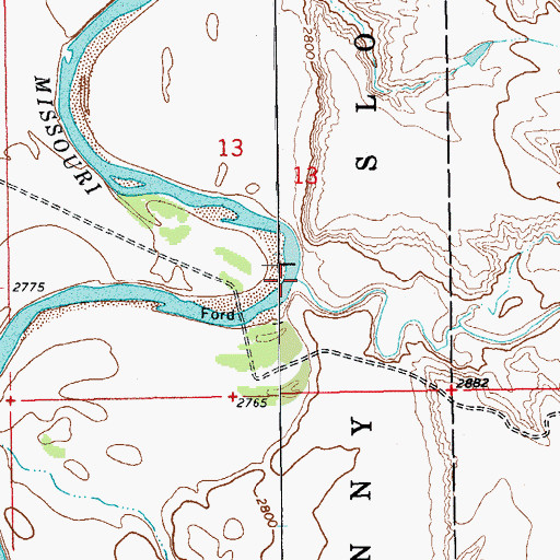 Topographic Map of Spring Creek, ND