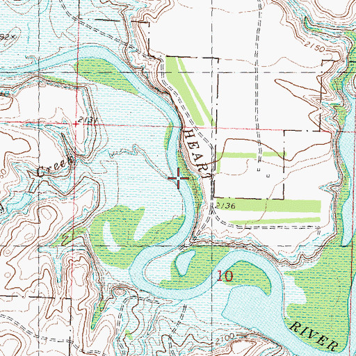 Topographic Map of Spring Creek, ND