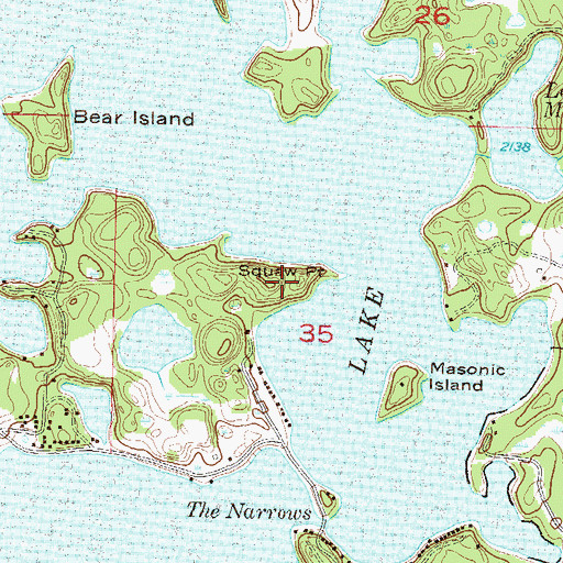 Topographic Map of Squaw Point, ND