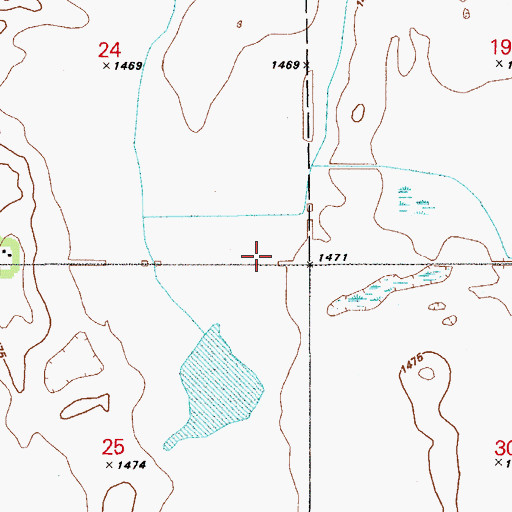 Topographic Map of Starkweather Coulee, ND