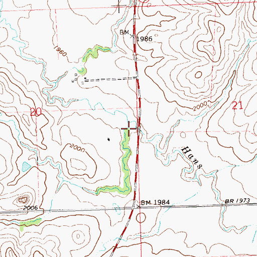 Topographic Map of Steel Creek, ND