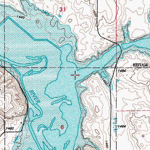 Topographic Map of Stony Brook, ND