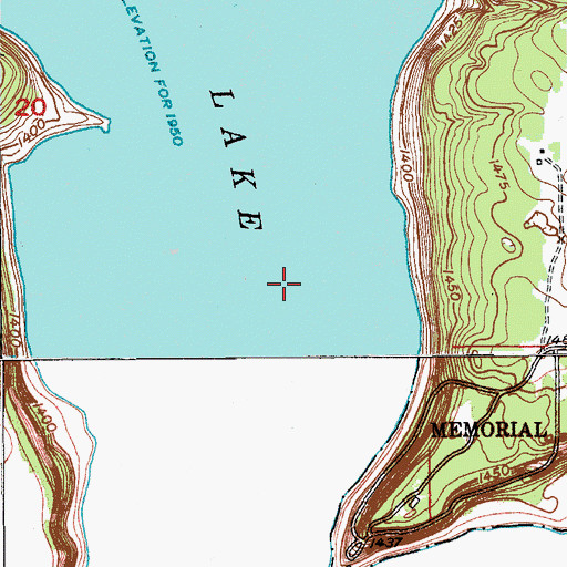 Topographic Map of Stump Lake, ND