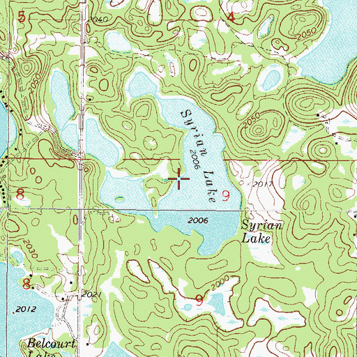 Topographic Map of Syrian Lake, ND