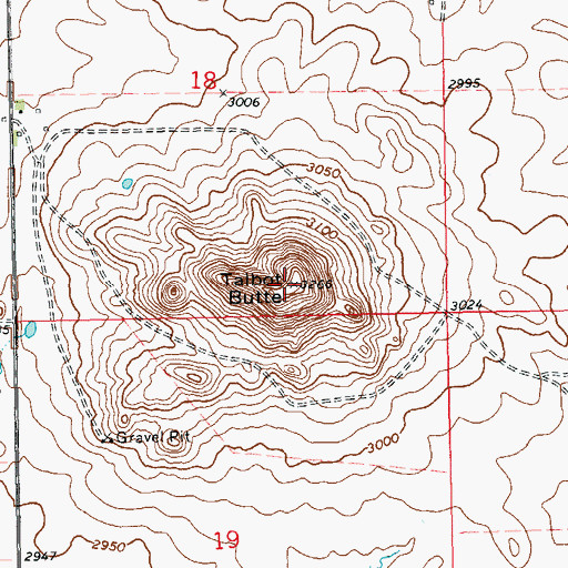 Topographic Map of Talbot Butte, ND
