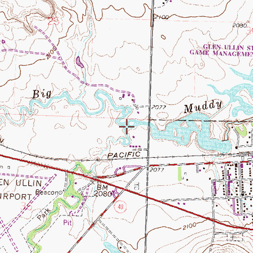 Topographic Map of Tavis Creek, ND
