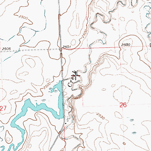 Topographic Map of Tepee Creek, ND