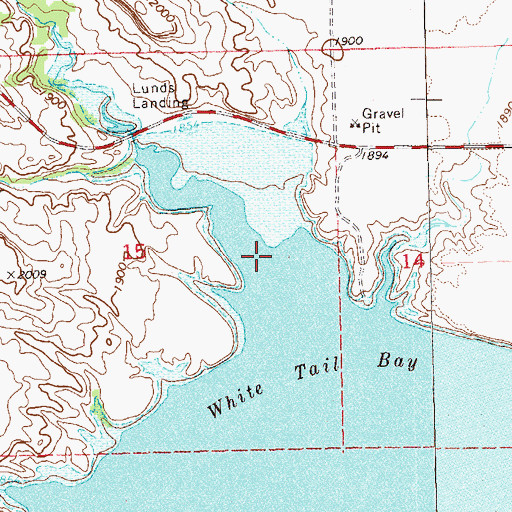Topographic Map of Tobacco Garden Creek, ND
