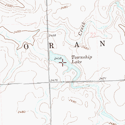 Topographic Map of Township Lake, ND
