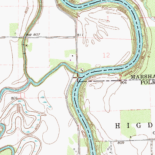 Topographic Map of Turtle River, ND