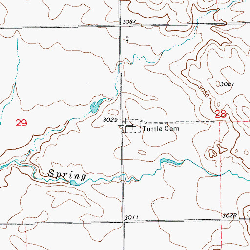 Topographic Map of Tuttle Cemetery, ND