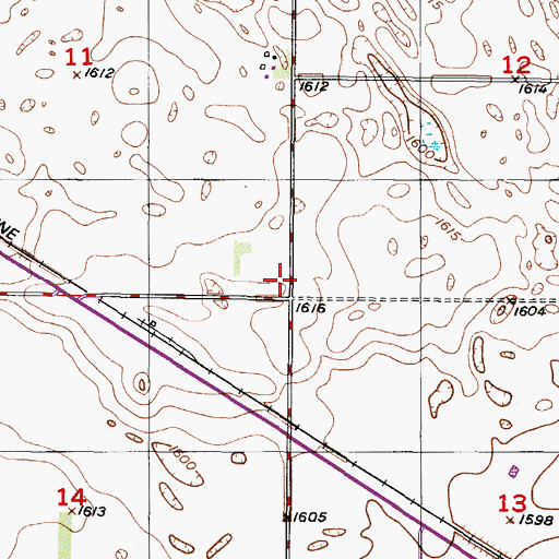 Topographic Map of Whitby School Number 1, ND