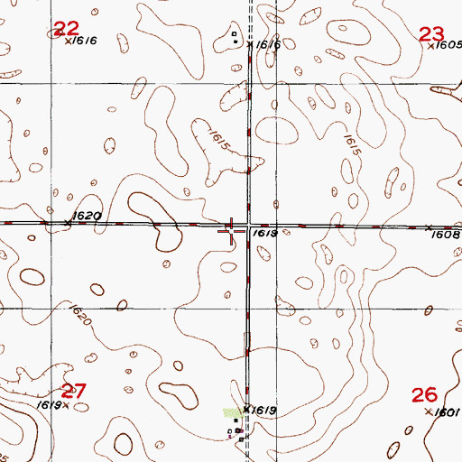 Topographic Map of Whitby School Number 4, ND